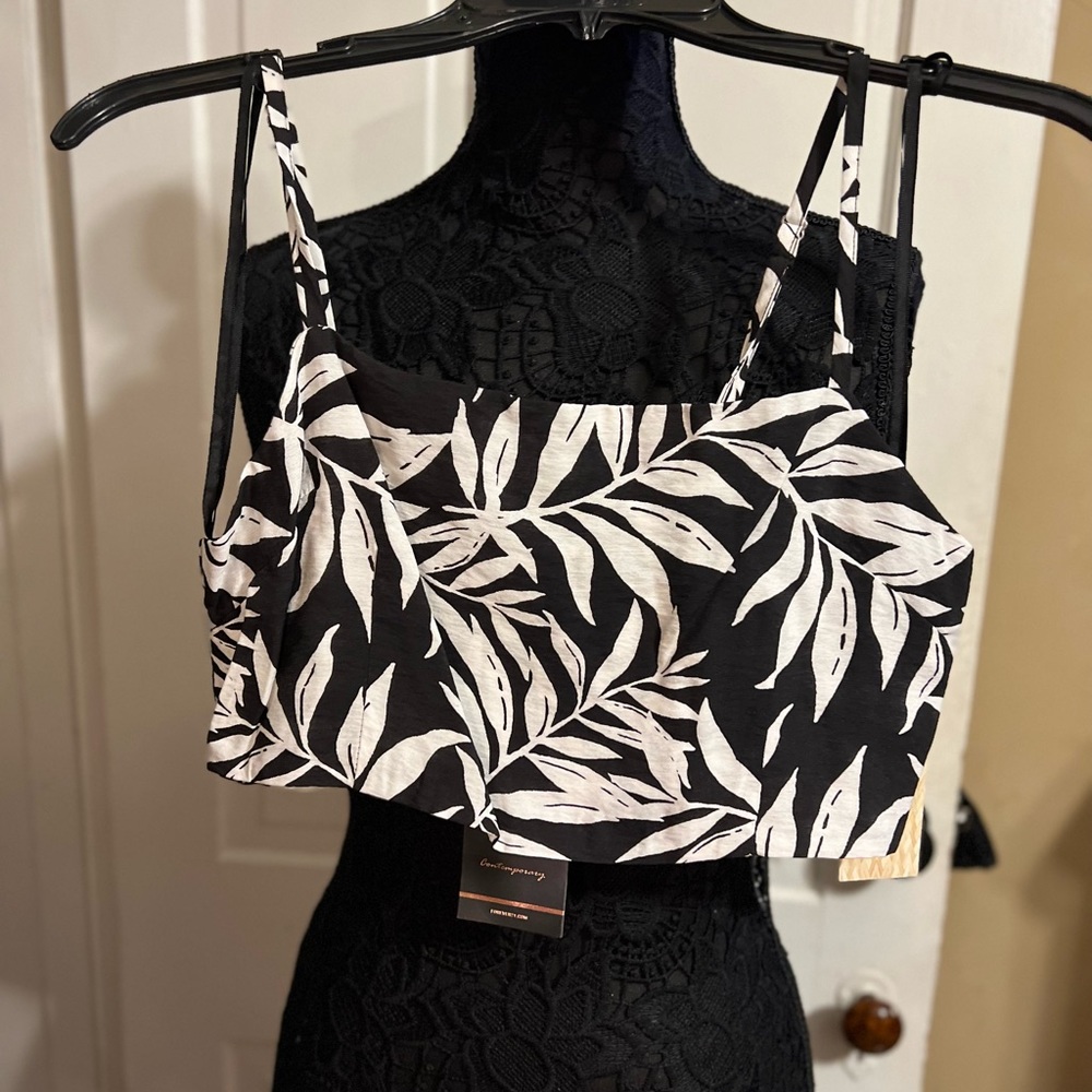Black & White Crop Top